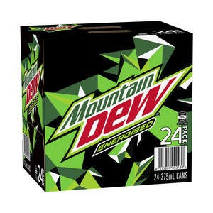 Mountain Dew Energised cans 375ml x 24 pk