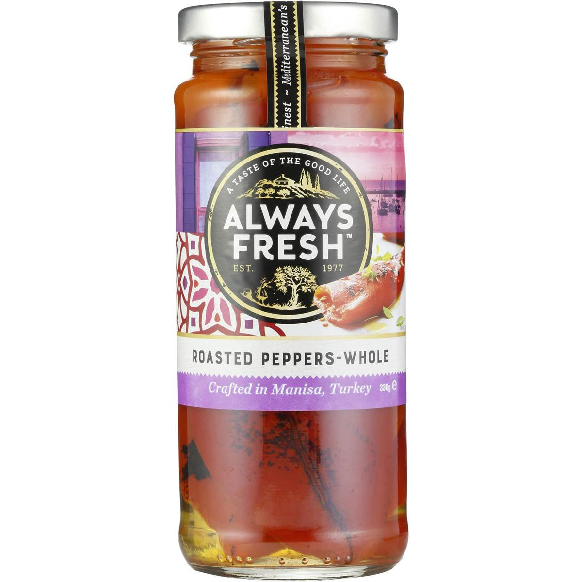 Always Fresh Roasted Whole Peppers 330g