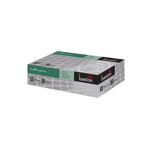 Bastion Glove Vinyl Powder Free Clear 100/pk Large
