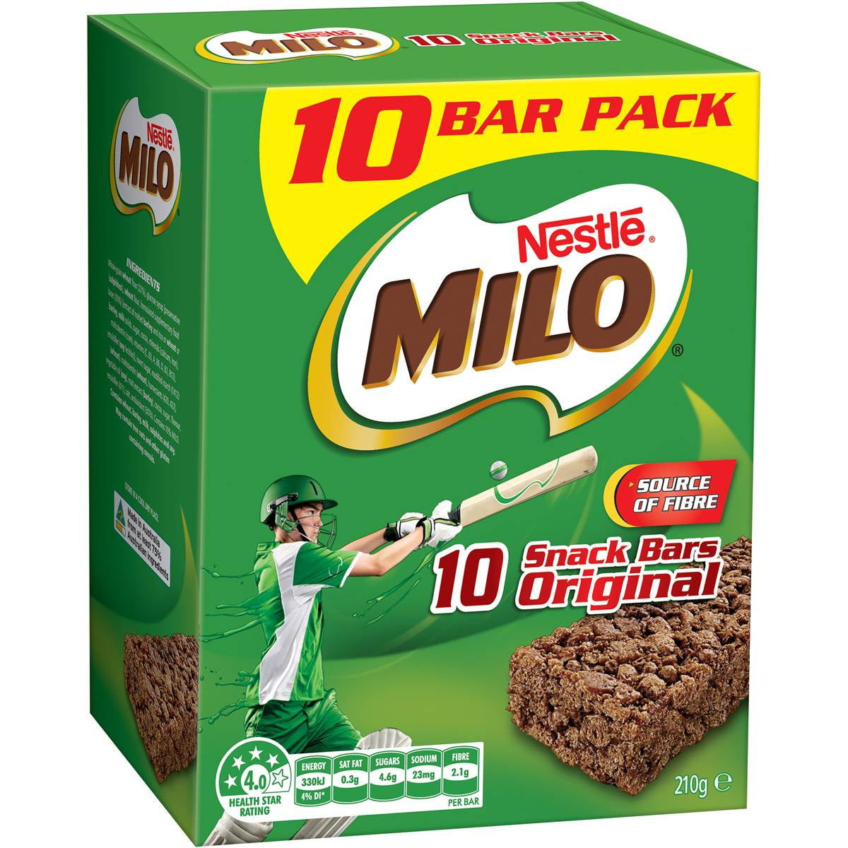 Nestle Milo Snack Bars Original 10 Pack 210g
