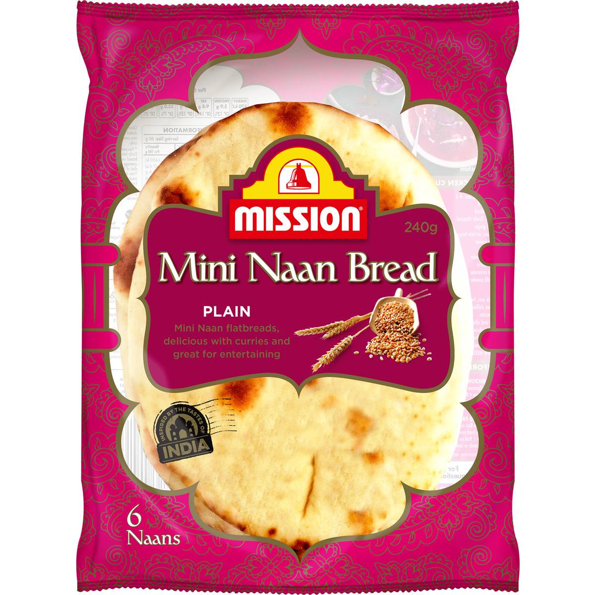 Mission Naan Plain Mini 240g