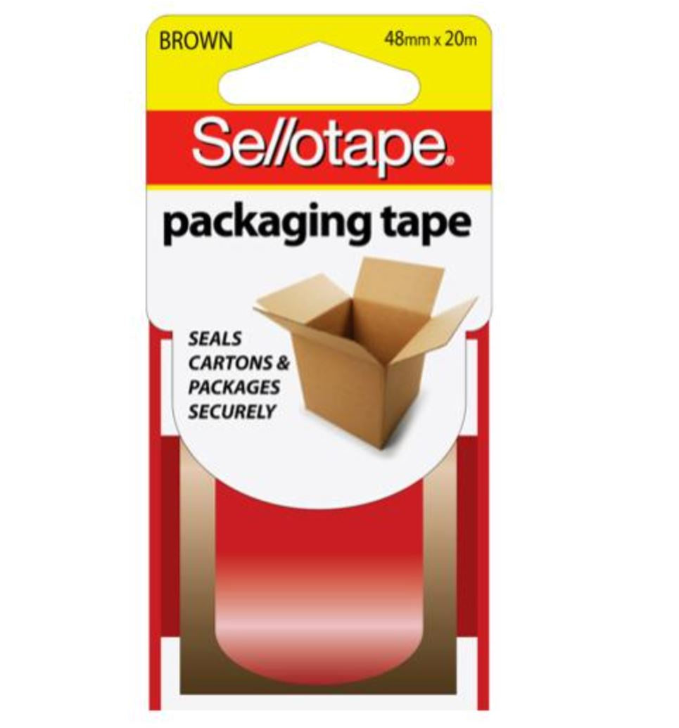Sellotape Packaging Tape Brown 48mmx20m 1pk