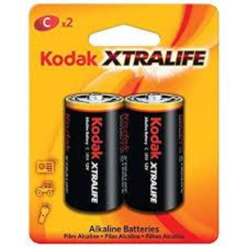 Kodak Batteries Xtralife Alkaline C 2Pk