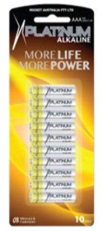 Platinum Alkaline AAA  Battery 10pkt