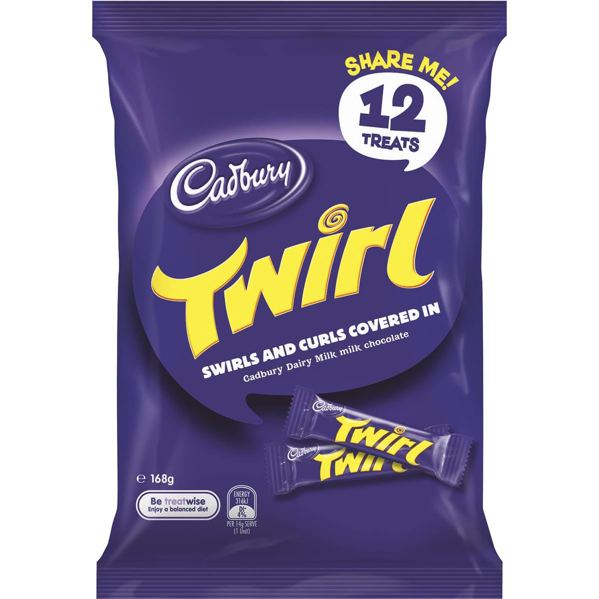 Cadbury Sharepack Twirl 168g 12pk