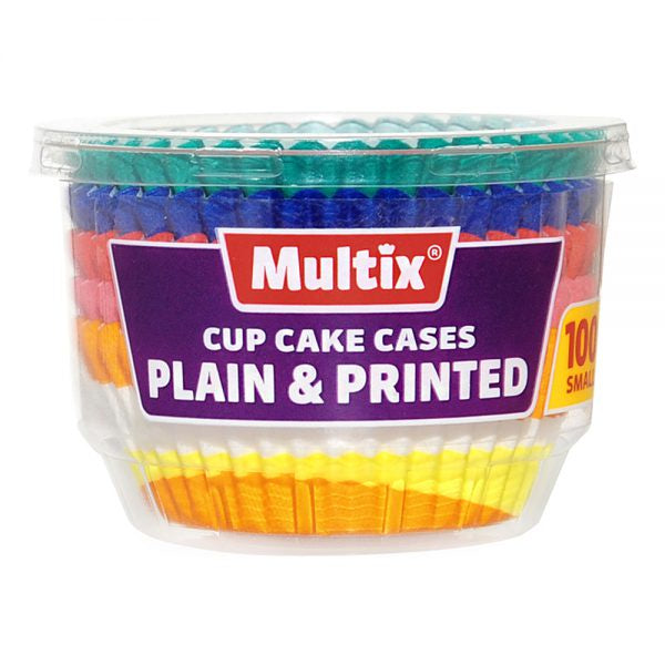 Multix Cupcake Case Plain/Printed 100pk