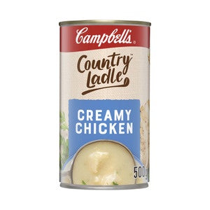 Campbells Country Ladle Creamy Chicken Soup Can 500g