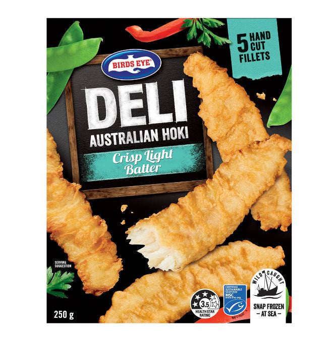 Birds Eye Deli Hoki Crispy Light Batter 250g
