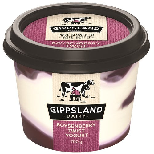 Gippsland Dairy Twist Yoghurt Boysenberry 700g