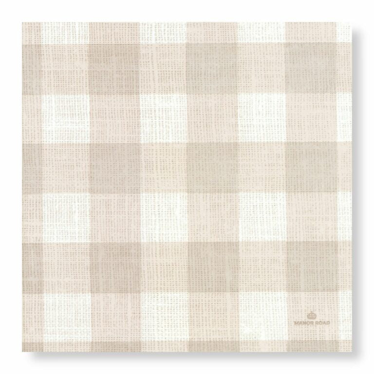 Manor Road Gingham Natural Napkins, Dinner