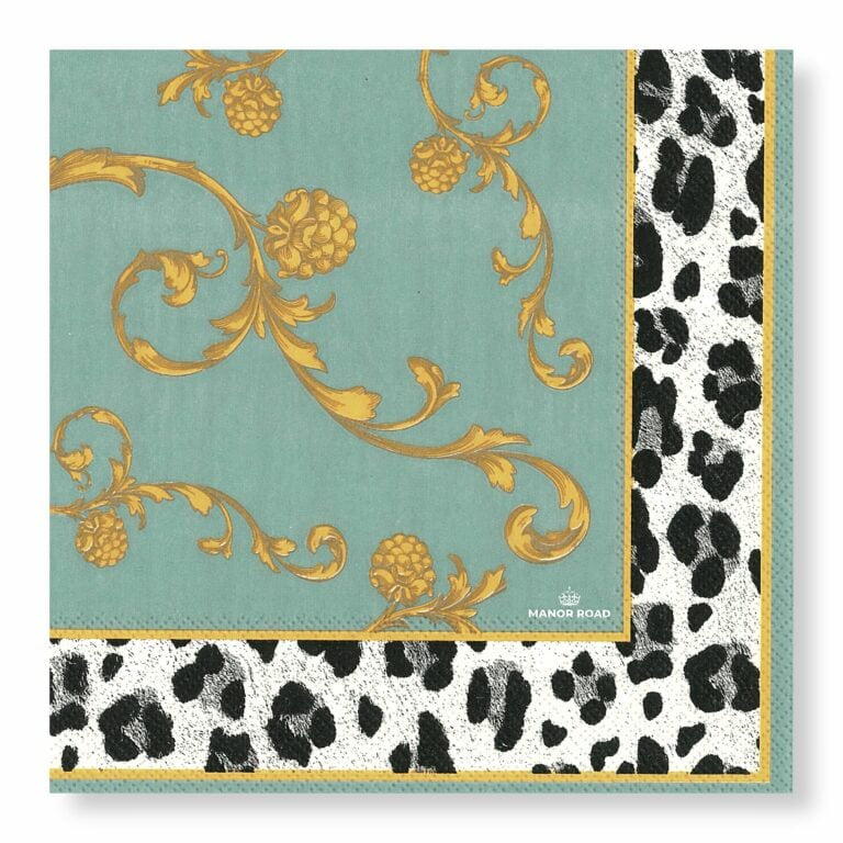 Manor Road Victorian Leopard Napkins Cocktail