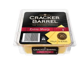 Cracker Barrel Cheese Extra Sharp Sliced 250g
