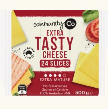 Community Co Cheese Sliced Extra Tasty 500g