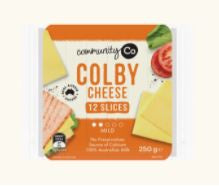 Community Co Cheese Sliced Colby 250g