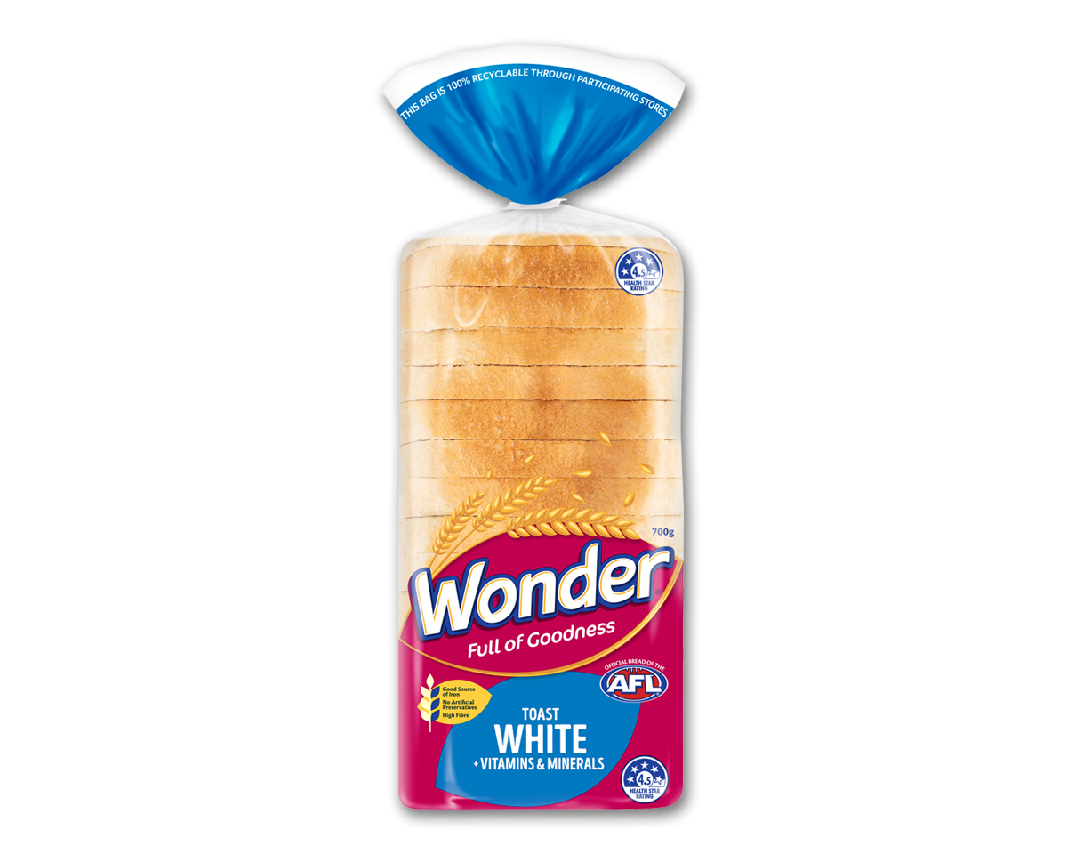 Wonder White Vitamin Min Toast 700g
