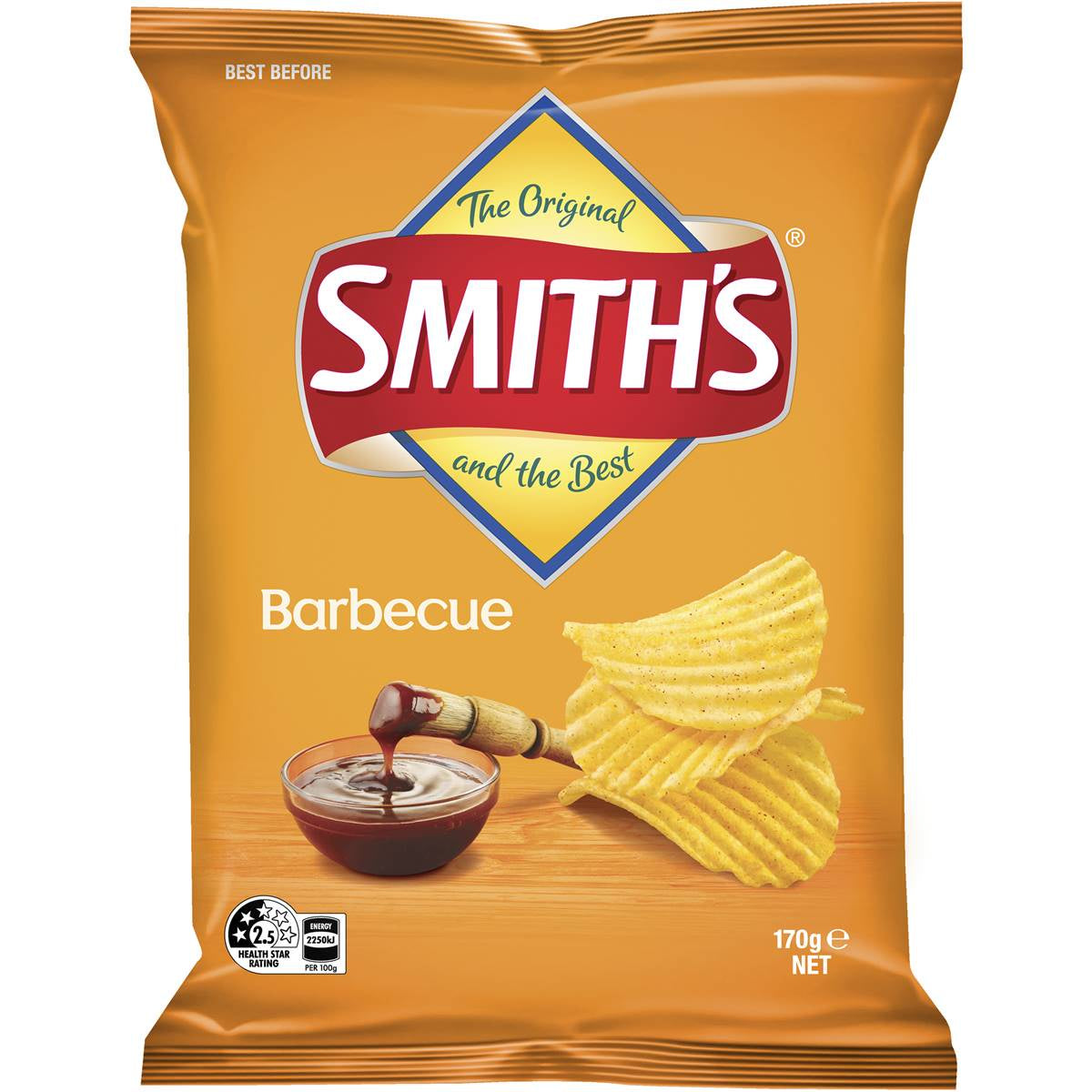 Smith's Crinkle Cut Chips BBQ 170g