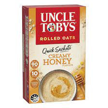 Uncle Tobys Oats Quick Sachets Creamy Honey Porridge 350g