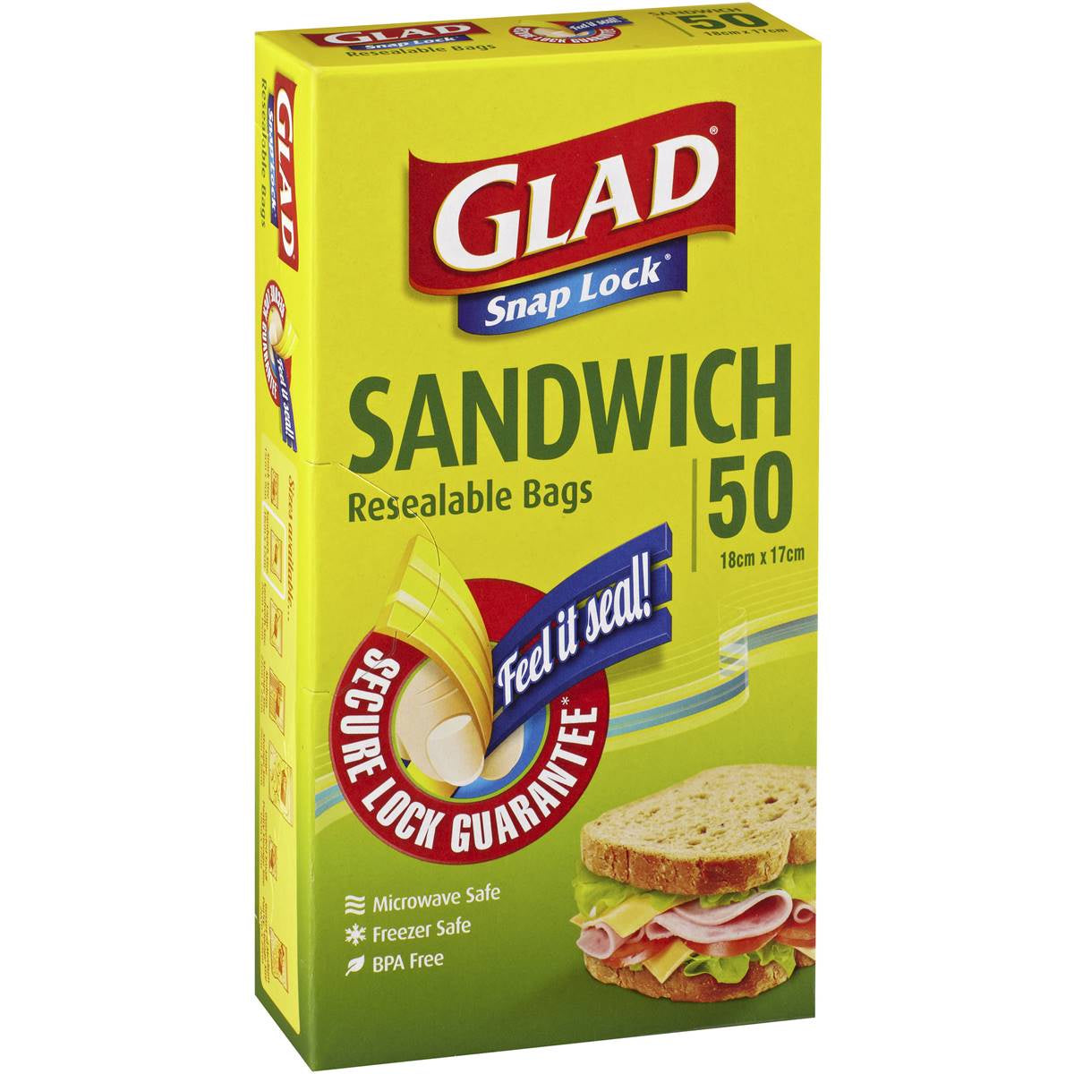 GLAD Snaplock Sandwich Bags 50pk