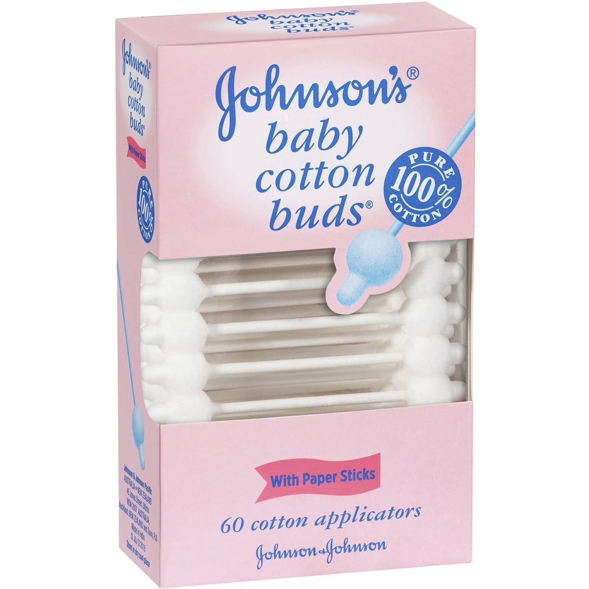 Johnson's Baby Pure Cotton Buds 60 Pack