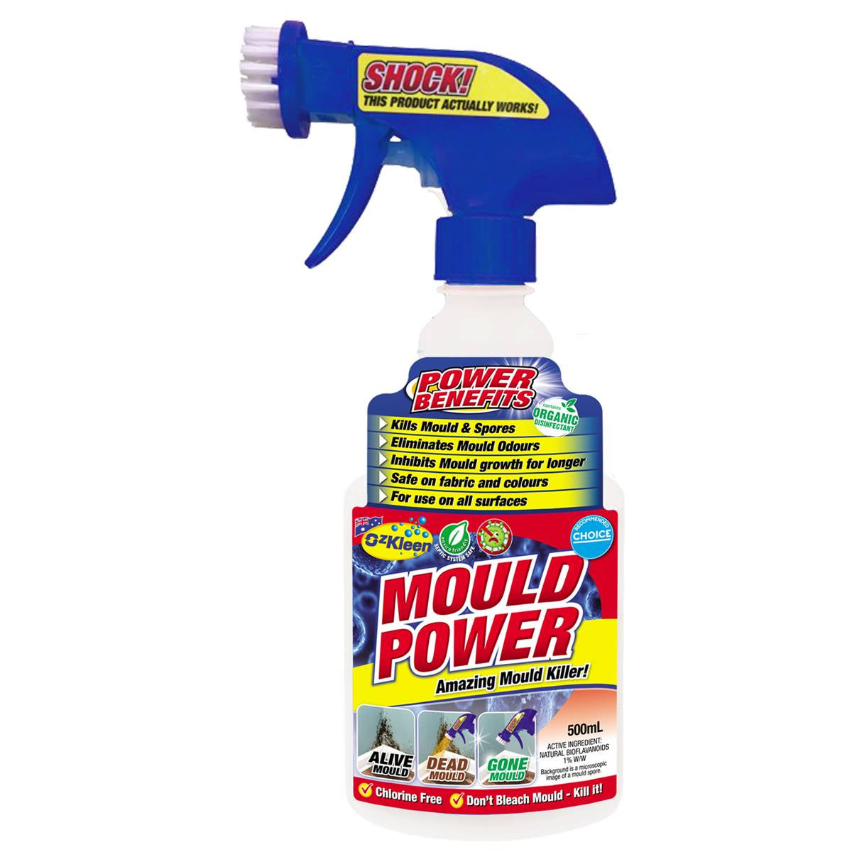 OzKleen Mould Power Trigger Spray 500ml