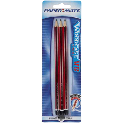 Papermate Pencil HB Woodcase 3pk