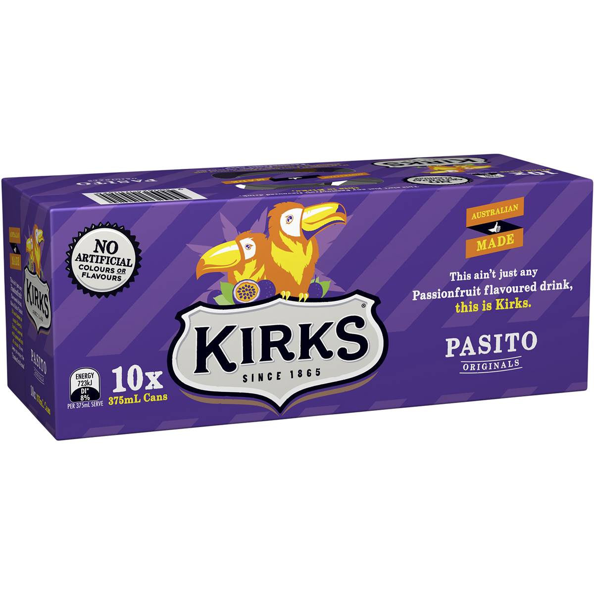 Kirks Pasito Cans 375ml x 10pk