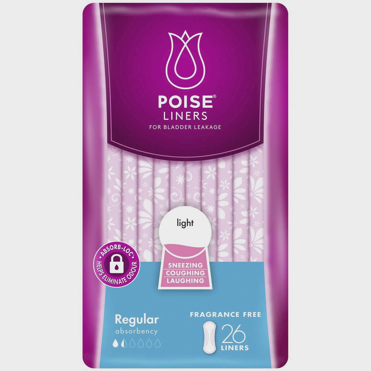 Poise Liners Regular 26pk