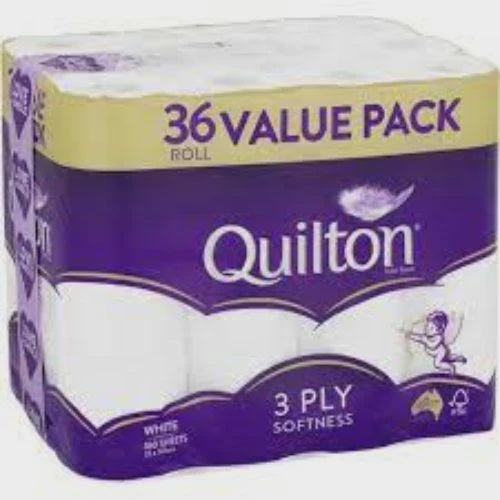 Quilton Toilet Tissue 3Ply White 36 Pack