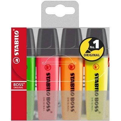 Stabilo Highlighter Assorted 4pk