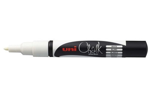 Uni Liquid Chalk Marker Fine Point White 1.3mm